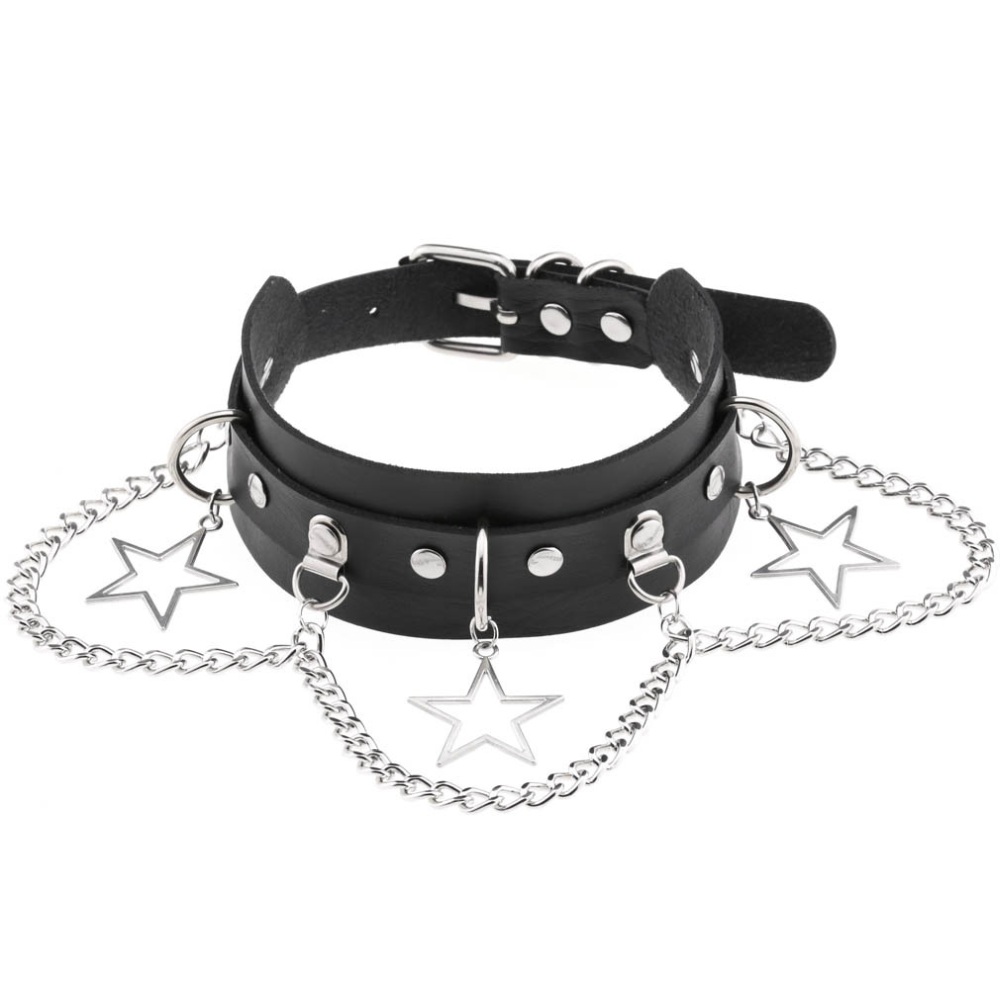 Bullet 69 - Star Chain Choker - Zwart/Zwart